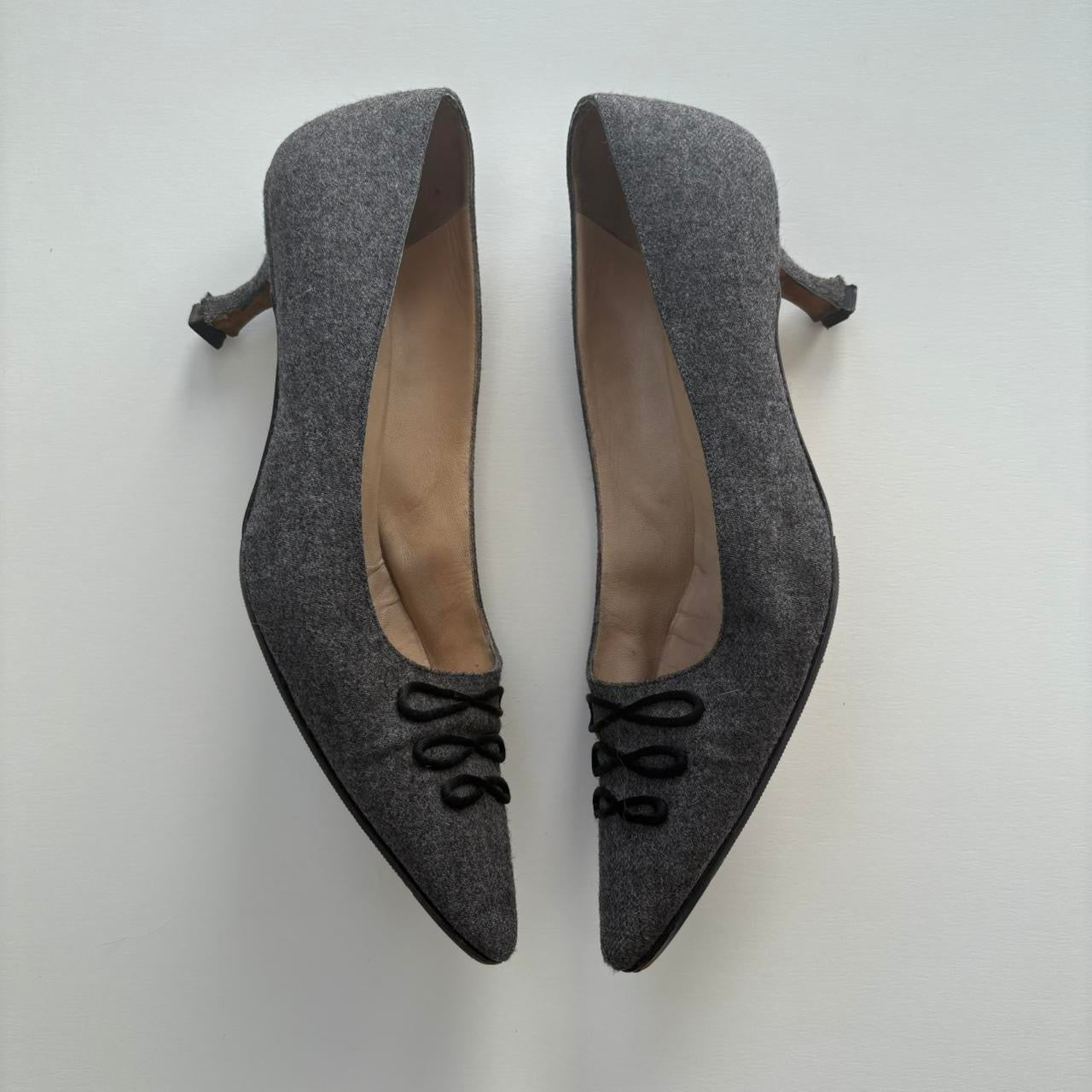 Manolo Blahnik Suede Kitten Heels