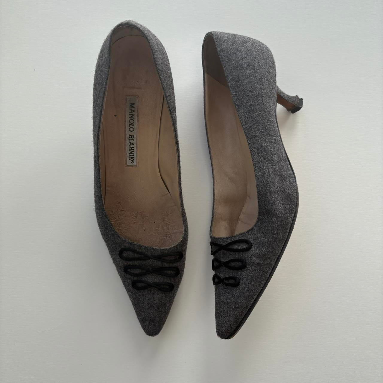 Manolo Blahnik Suede Kitten Heels