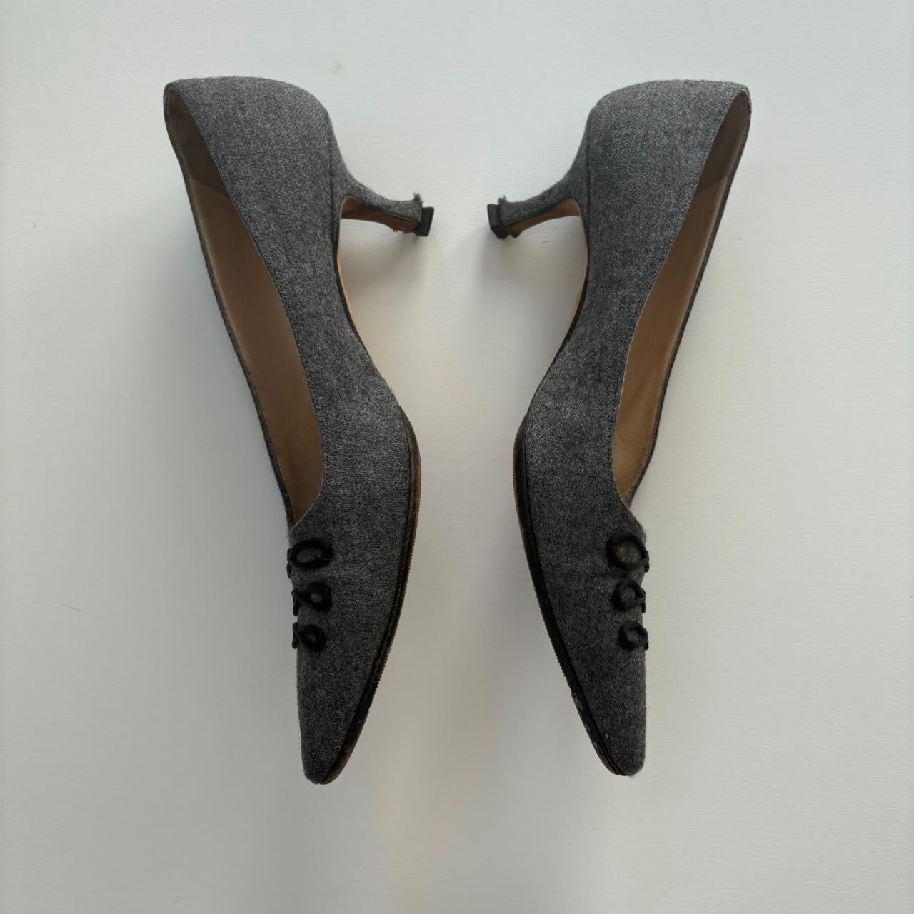 Manolo Blahnik Suede Kitten Heels