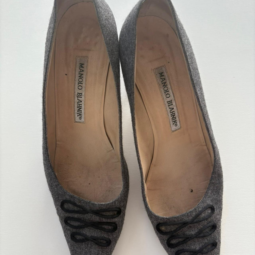 Manolo Blahnik Suede Kitten Heels